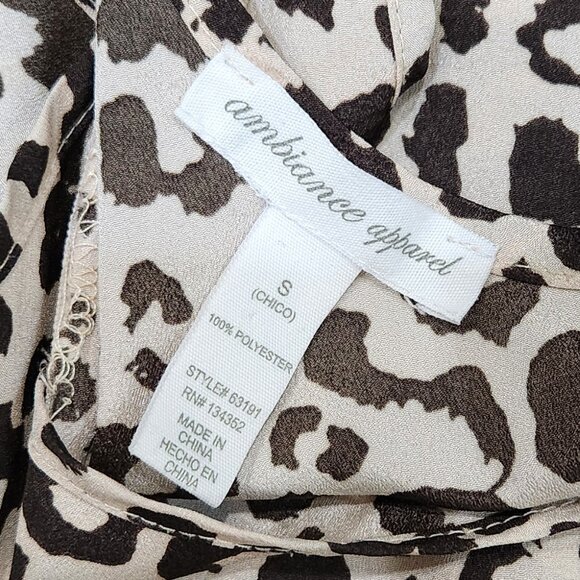 ❤️2/$18 Ambiance Apparel Animal Print Racerback Tank Top Sleeveless S - Picture 6 of 7